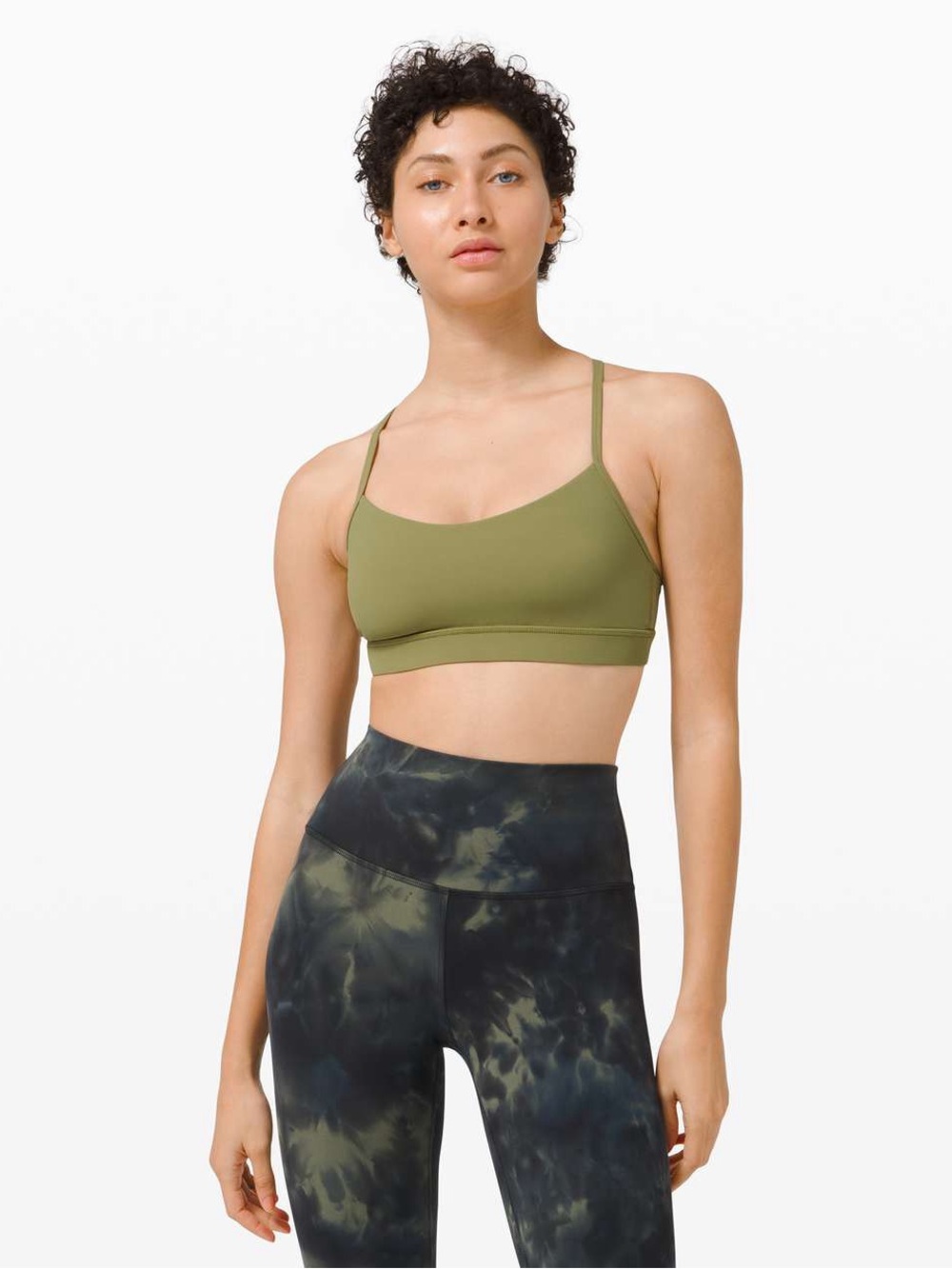 NWT Lululemon Flow Y Bra Nulu Bronze Green 8